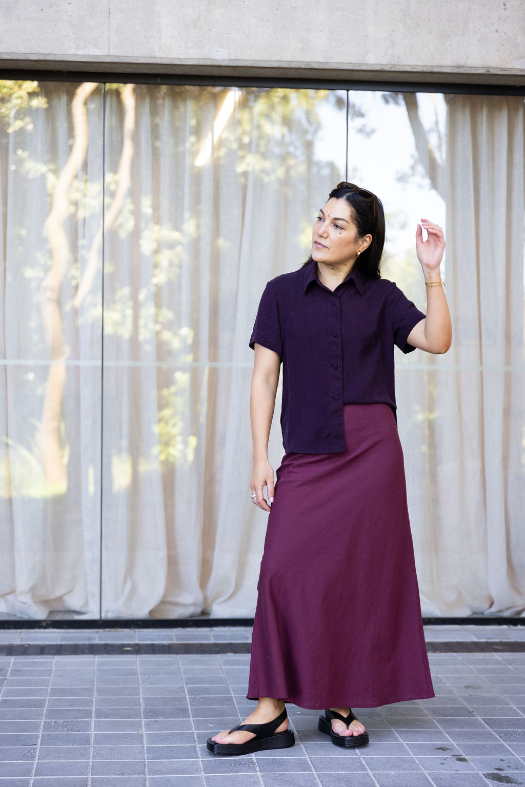 Annie - Sunday Blouse - Bordeaux