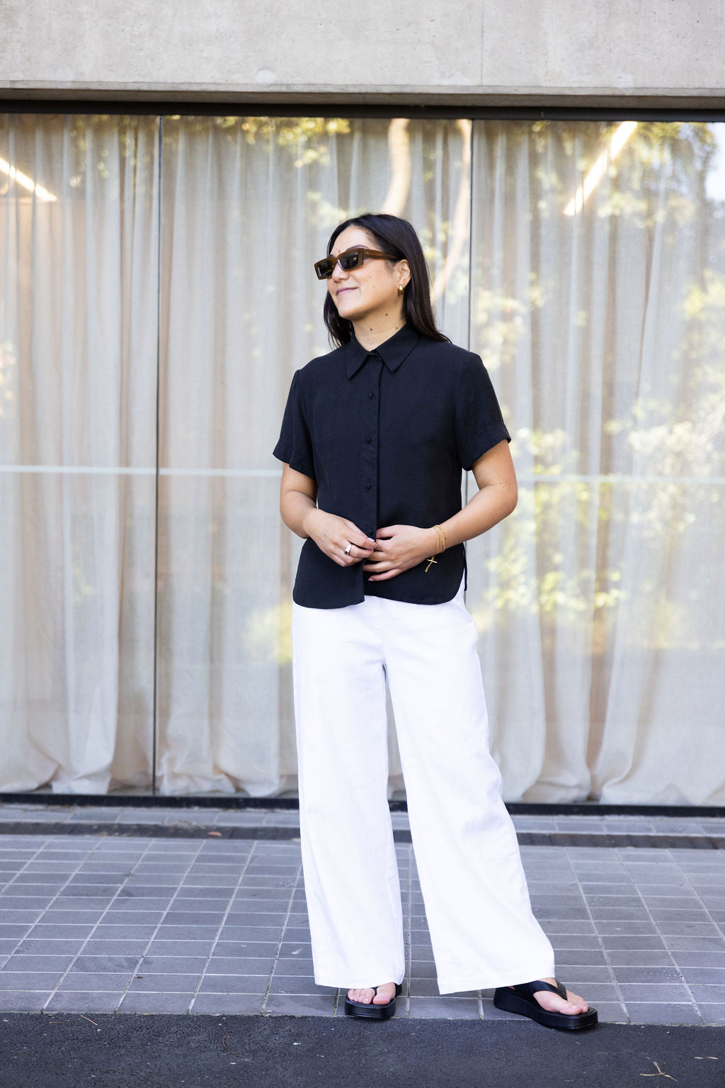 Annie - Sunday Blouse - Black