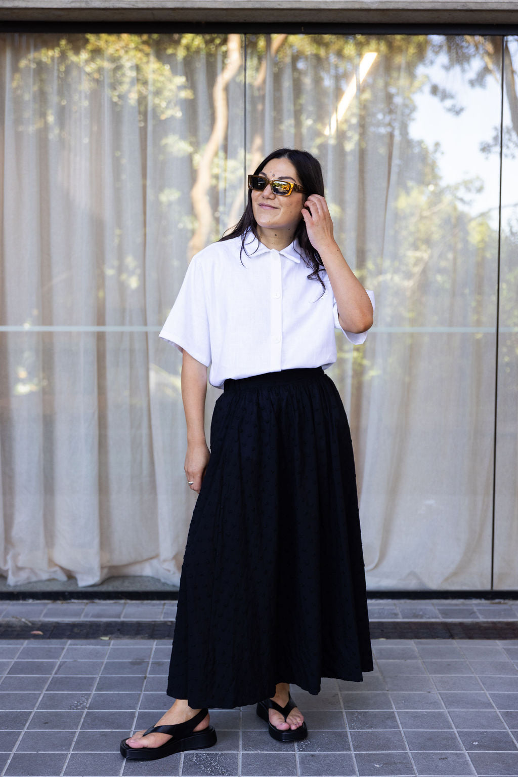 Annie - Harbor Shirt - White Linen