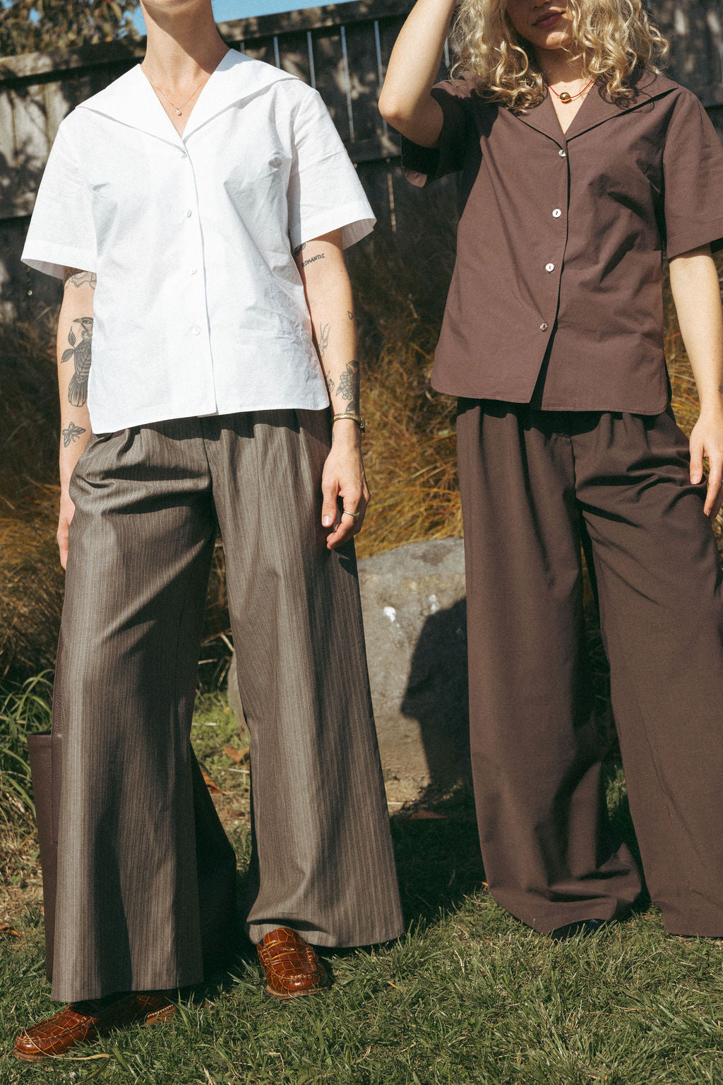 Annie - Fold Blouse - Cocoa
