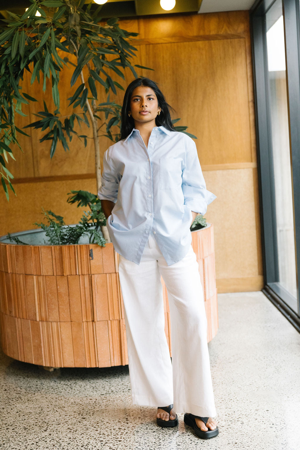 Annie - Foundation Shirt - Pale Blue