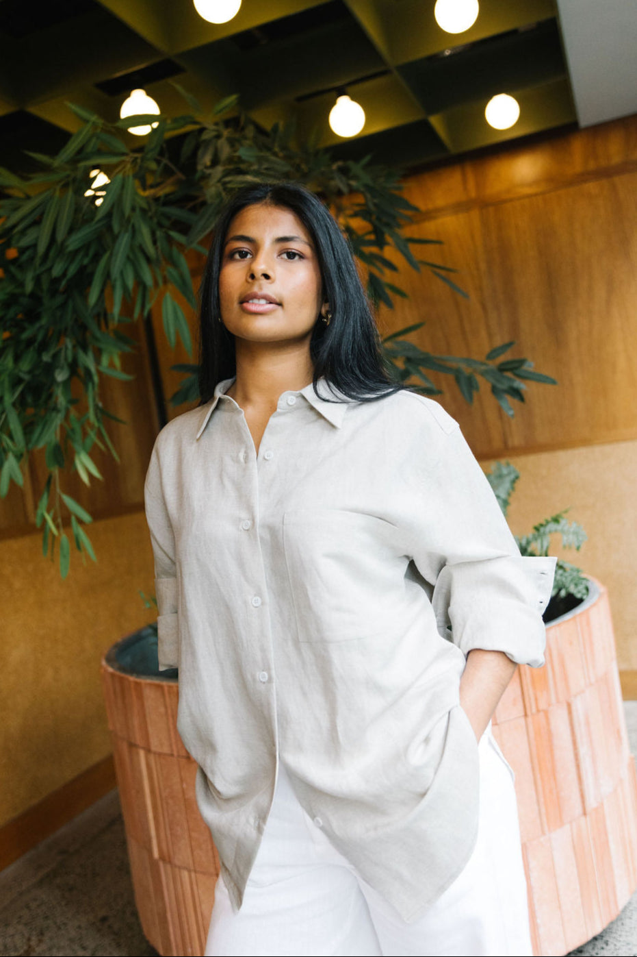 Annie - Foundation Shirt - Oat Linen