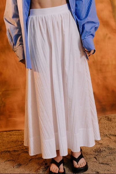 Annie - Rue Skirt - Folded White