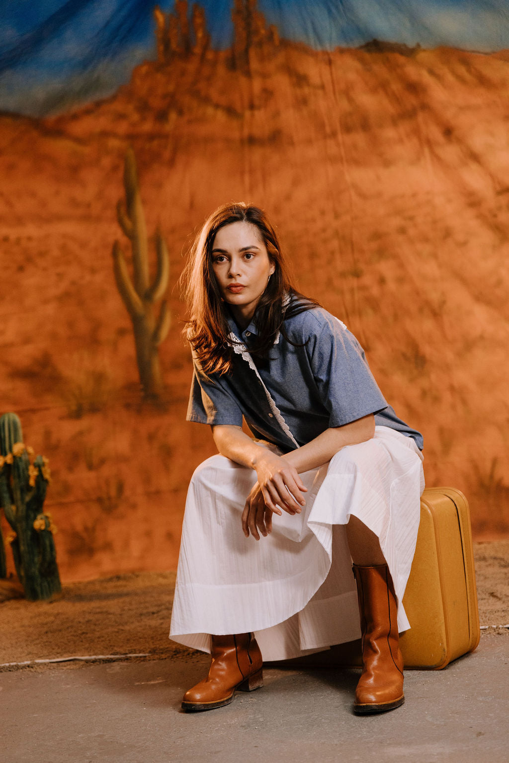 Annie - Rue Skirt - Folded White