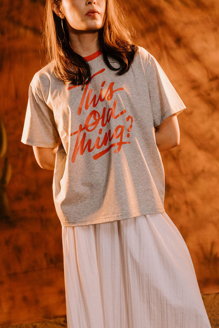 Annie - This Old Thing Tee - Grey/Red