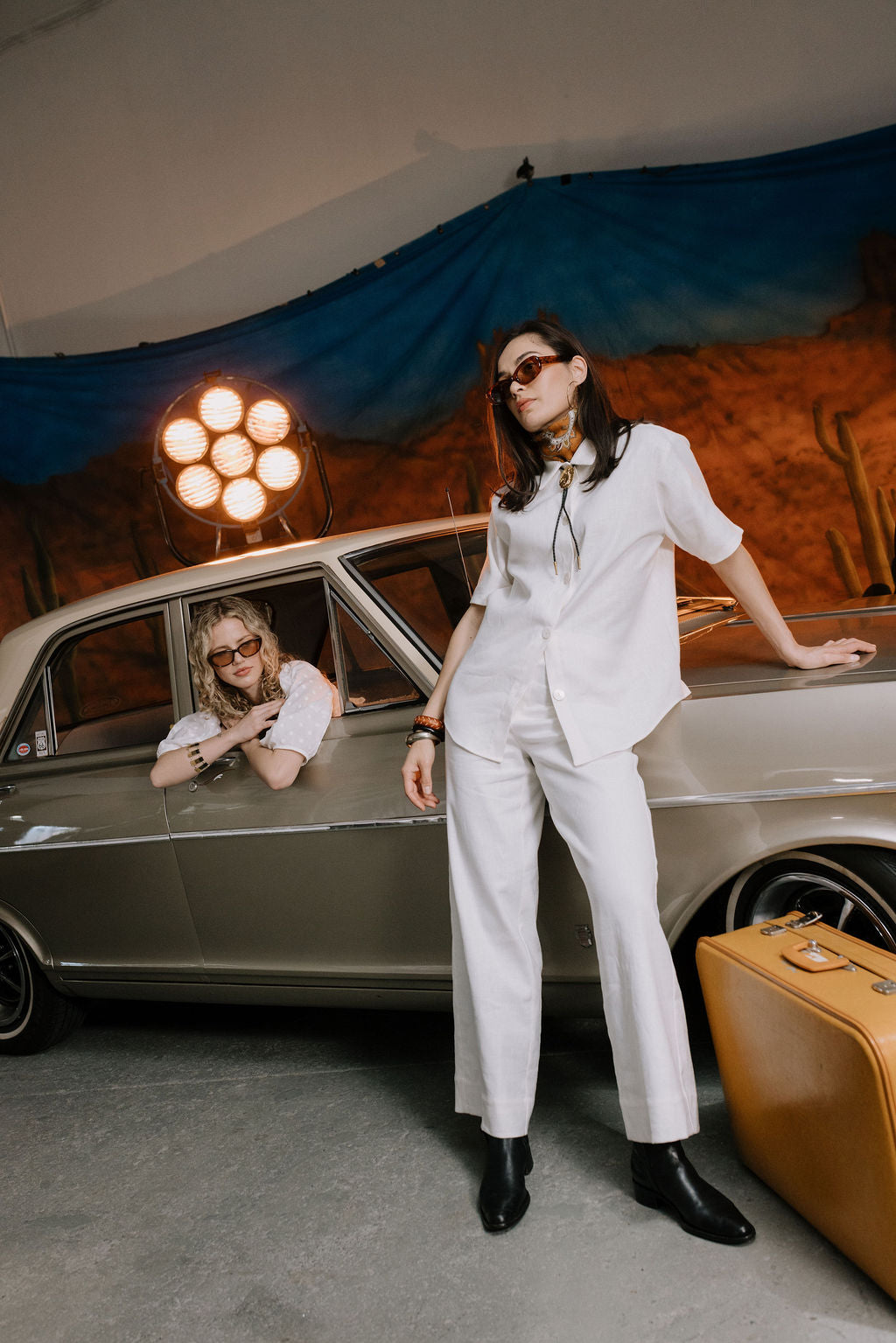 Annie - Harbor Pant - White Linen