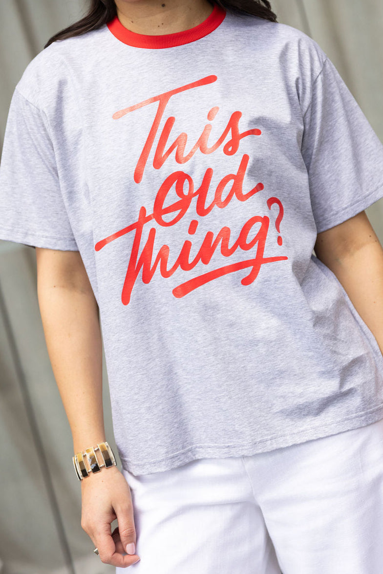 Annie - This Old Thing Tee - Grey/Red