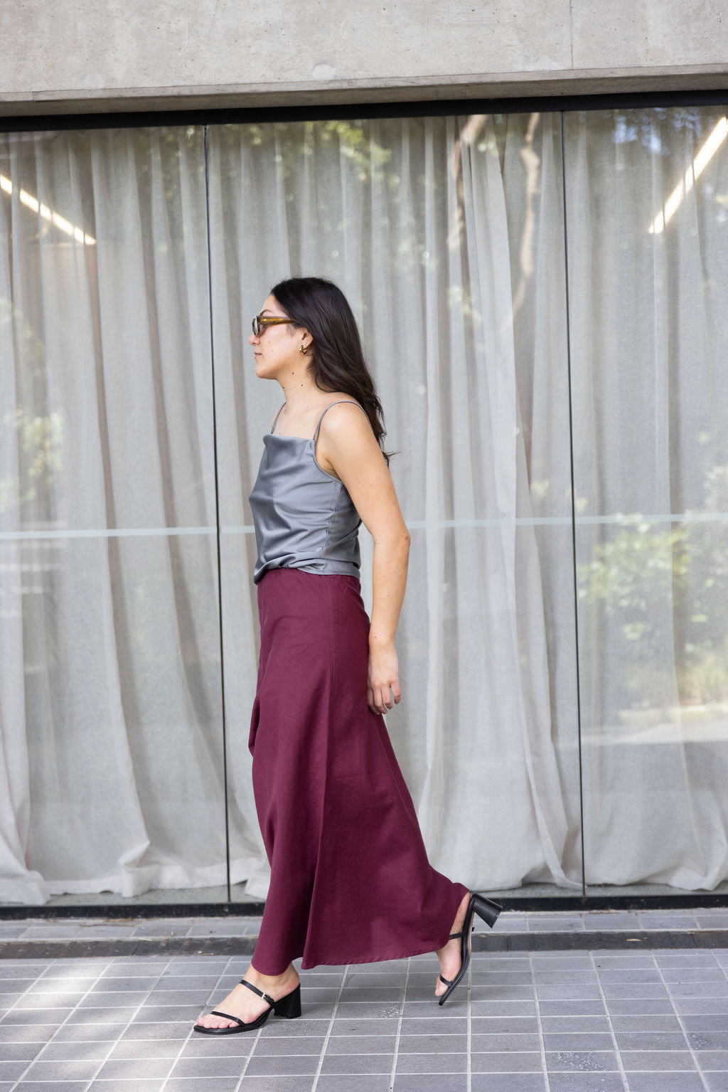 Annie - Clara Bias Skirt - Fig