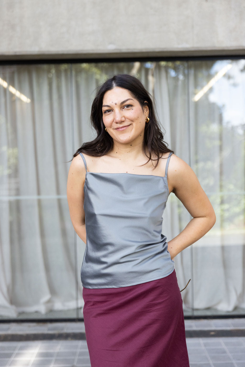 Annie - Smokeshow Cami - Smoke Satin