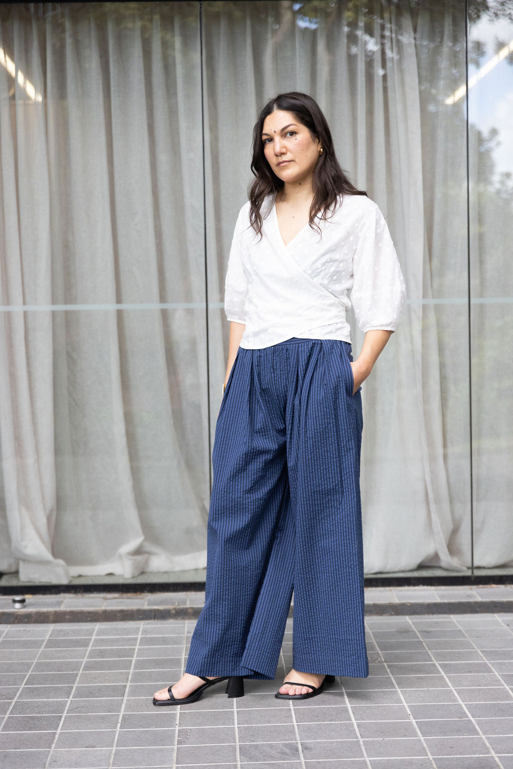 Annie - Roam Pant - Ink/Navy Stripe