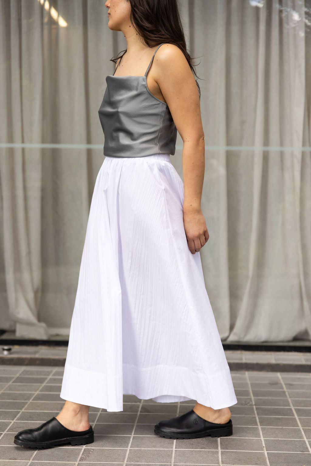 Annie - Rue Skirt - Folded White
