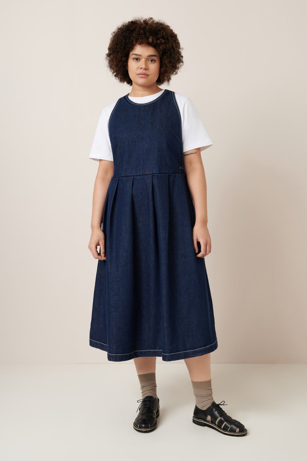 LAST ONE | Kowtow - Apron Dress - Indigo