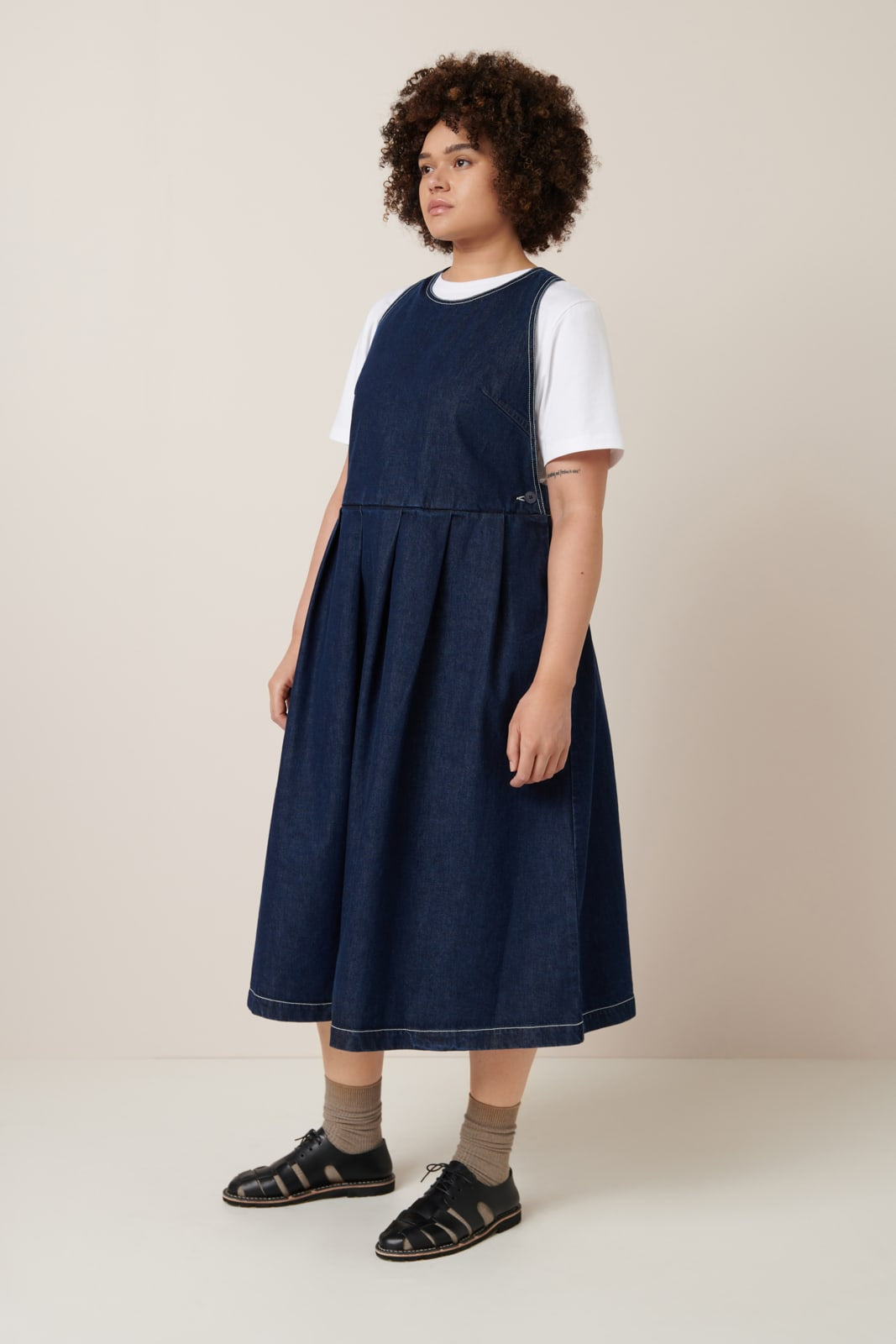 LAST ONE | Kowtow - Apron Dress - Indigo