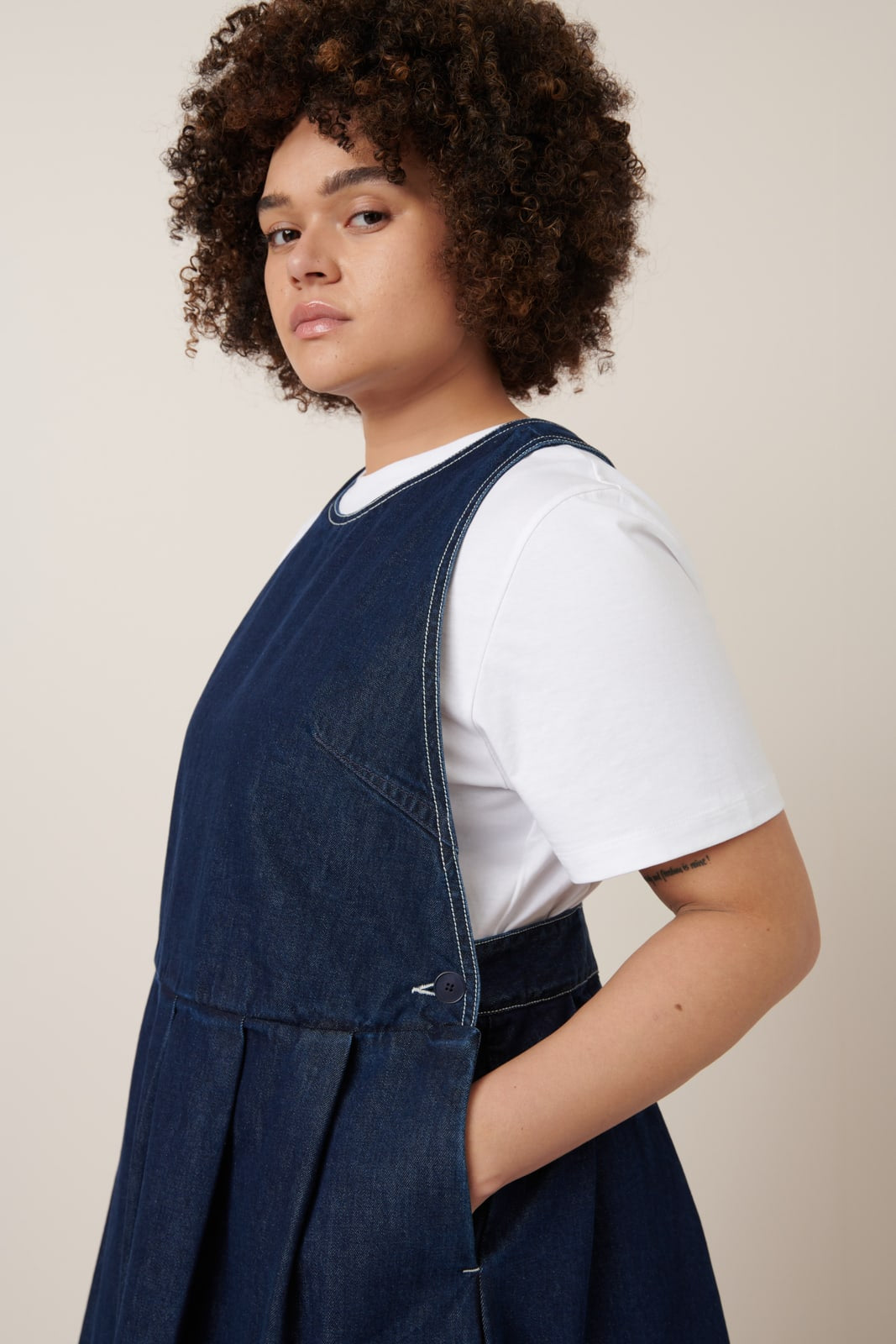 LAST ONE | Kowtow - Apron Dress - Indigo