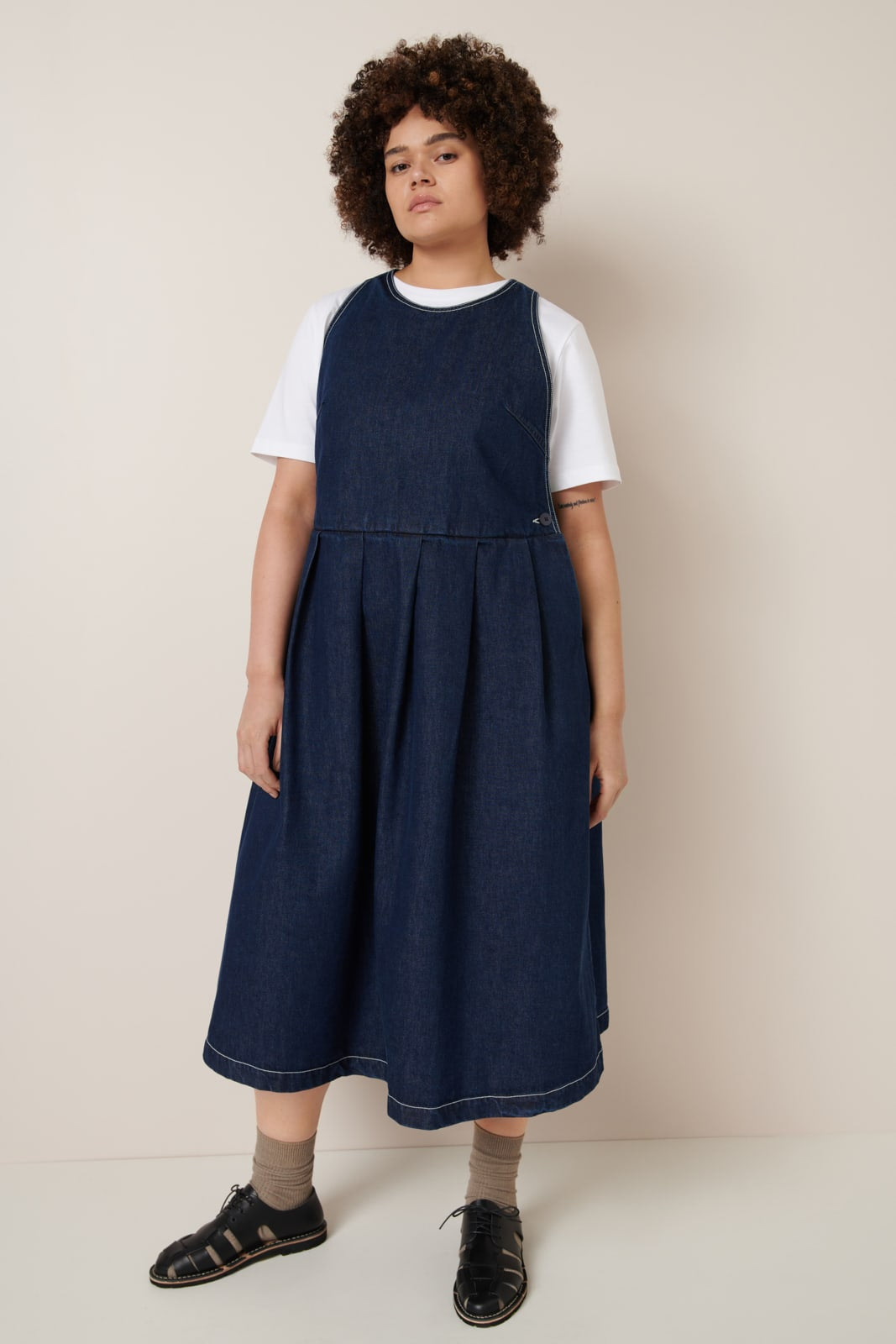 LAST ONE | Kowtow - Apron Dress - Indigo