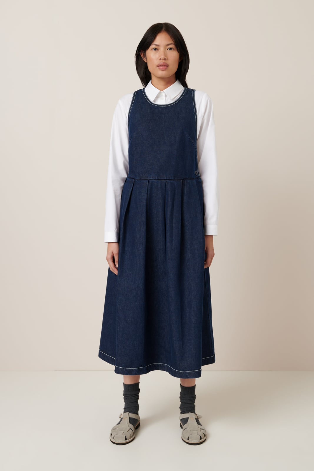 LAST ONE | Kowtow - Apron Dress - Indigo