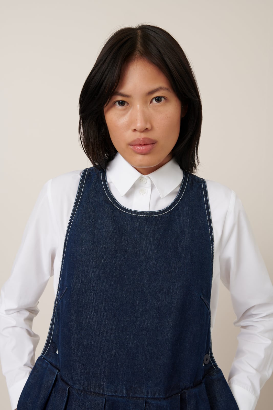 LAST ONE | Kowtow - Apron Dress - Indigo