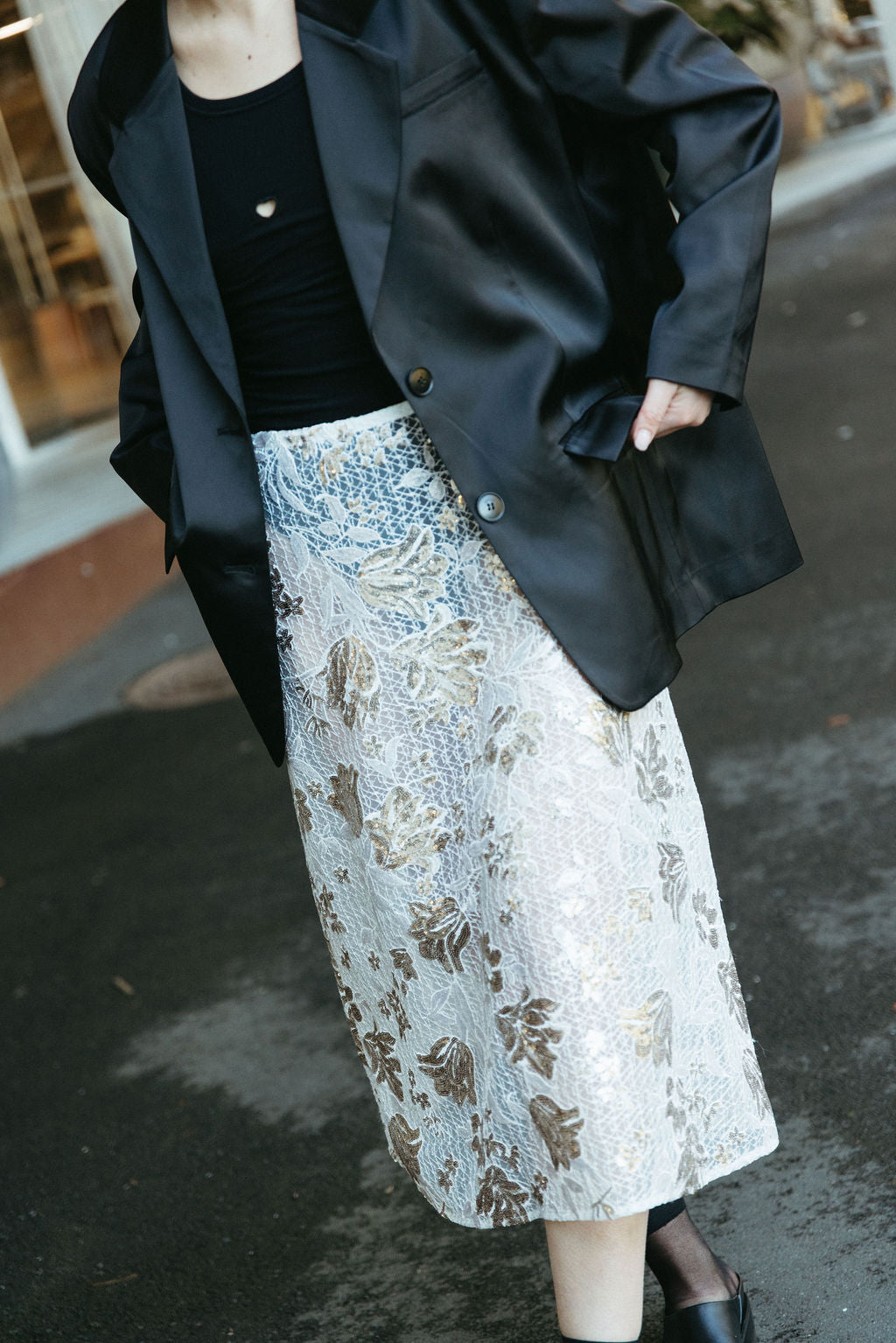 Oosterom X Found - Petra Skirt - Champagne Bloom