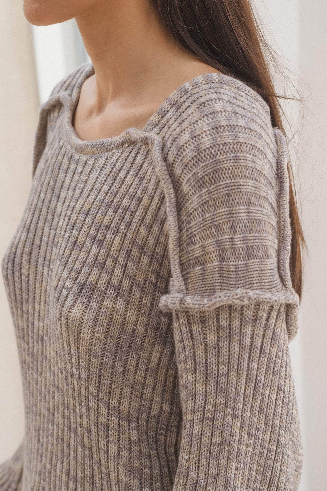 Baserange - Construct Sweater - Organic Cotton Rib - Grey Melange