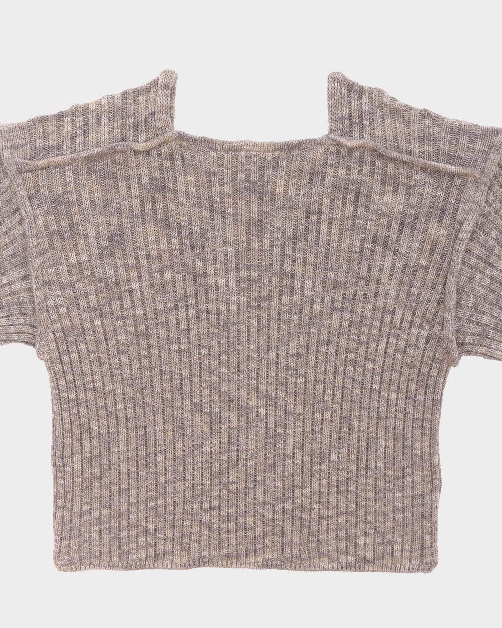 Baserange - Construct Sweater - Organic Cotton Rib - Grey Melange