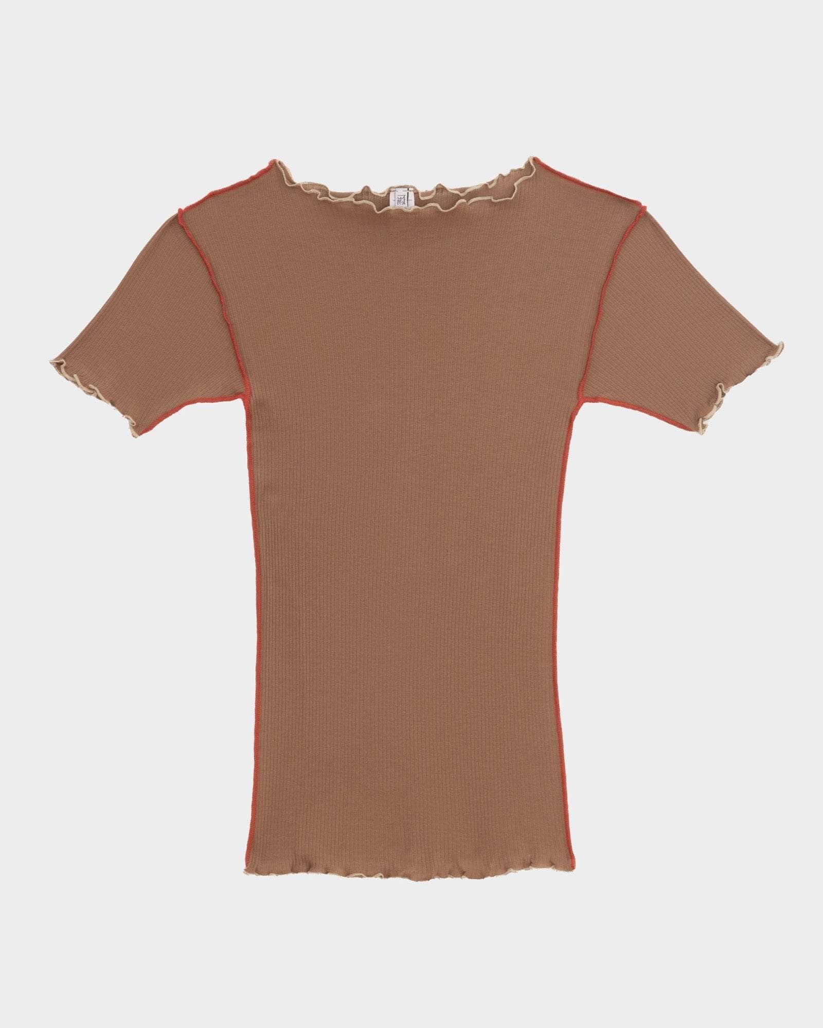 Baserange - Vein Tee Shirt - Alamillo Brown/Red