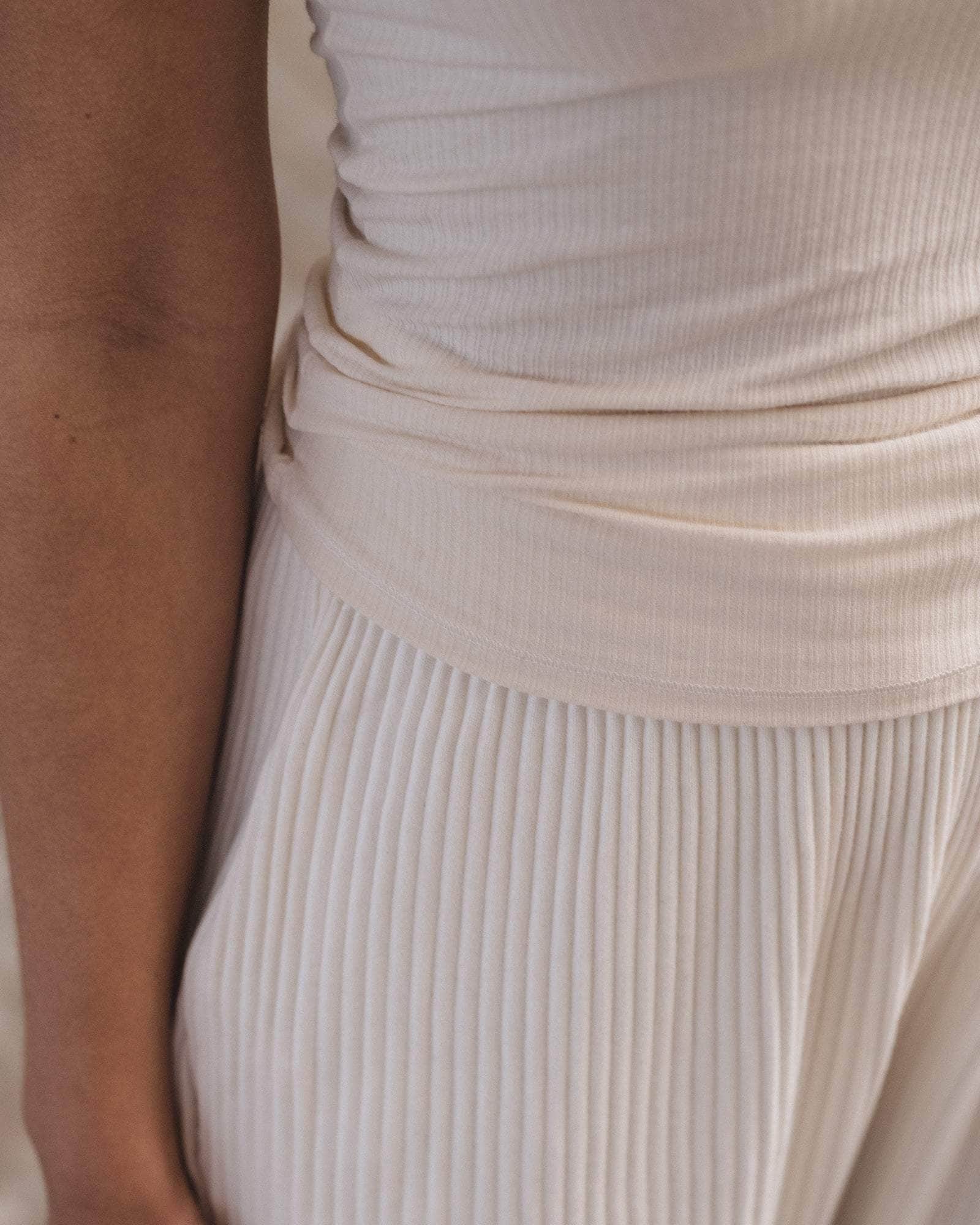 Baserange - Heart Tee Shirt - Fine Organic Cotton Rib - Undyed