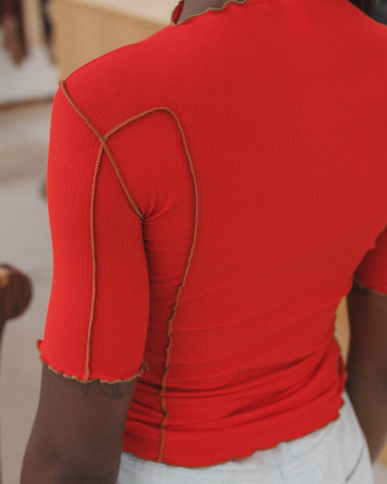 Baserange - Omato 3/4 Tee - My Red/Brown