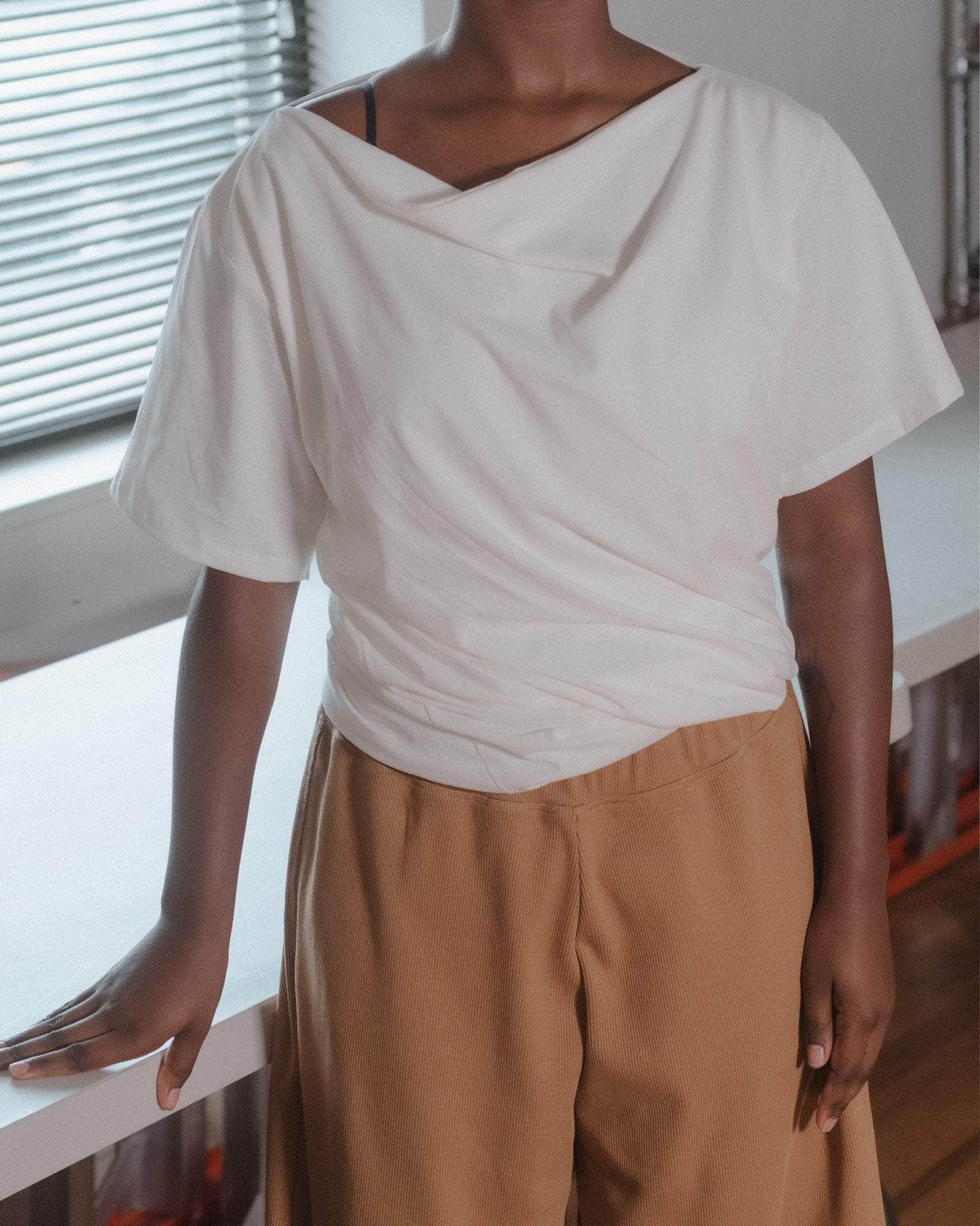 Baserange - Turn Tee Shirt - Organic Cotton Jersey - Undyed