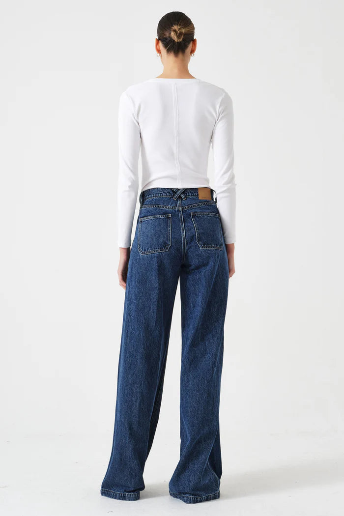 Seventy + Mochi - Bay Wide Leg Jean Two Tone - Phoenix