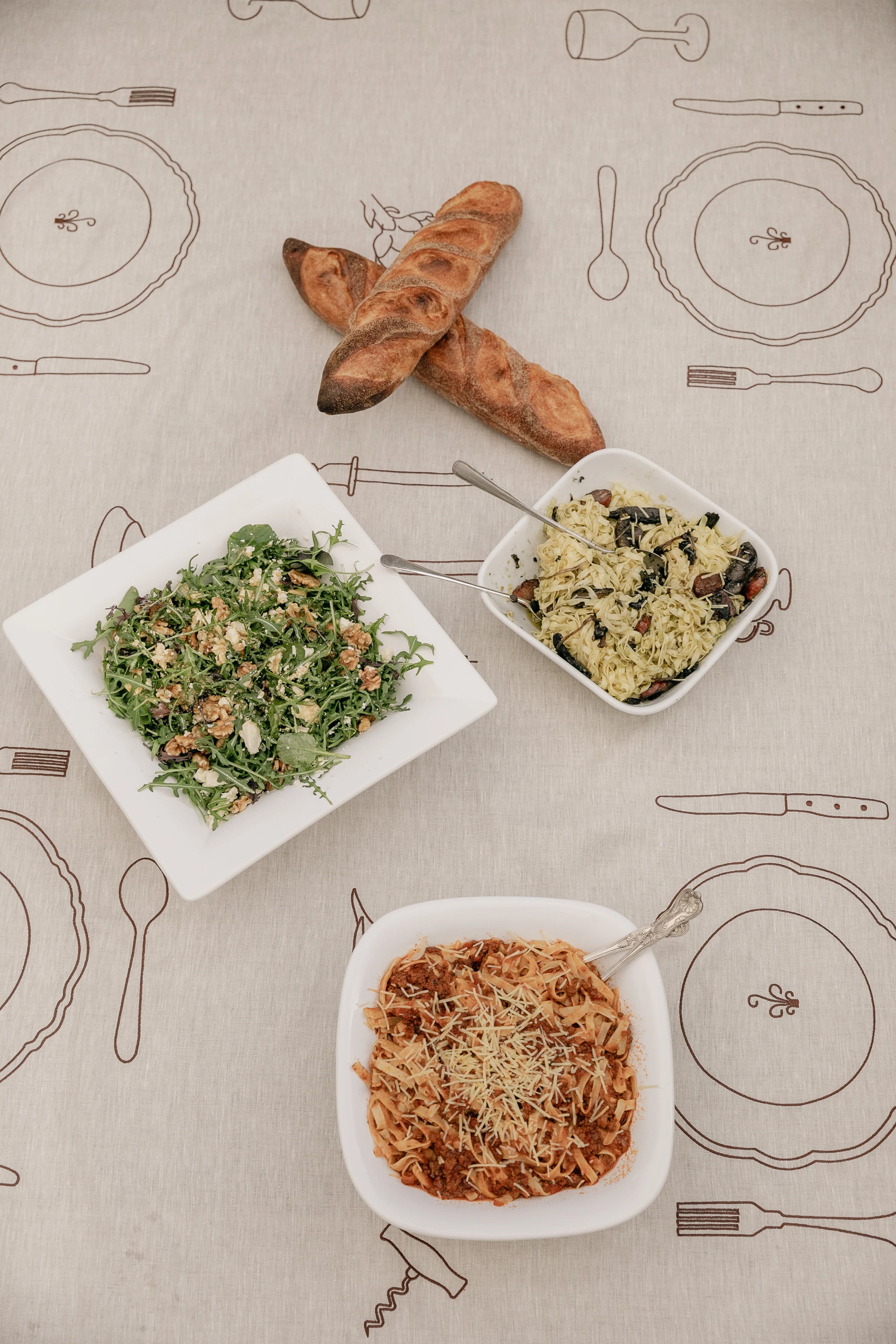 Slow Dine - Heirloom 100% Linen Tablecloth - Beige