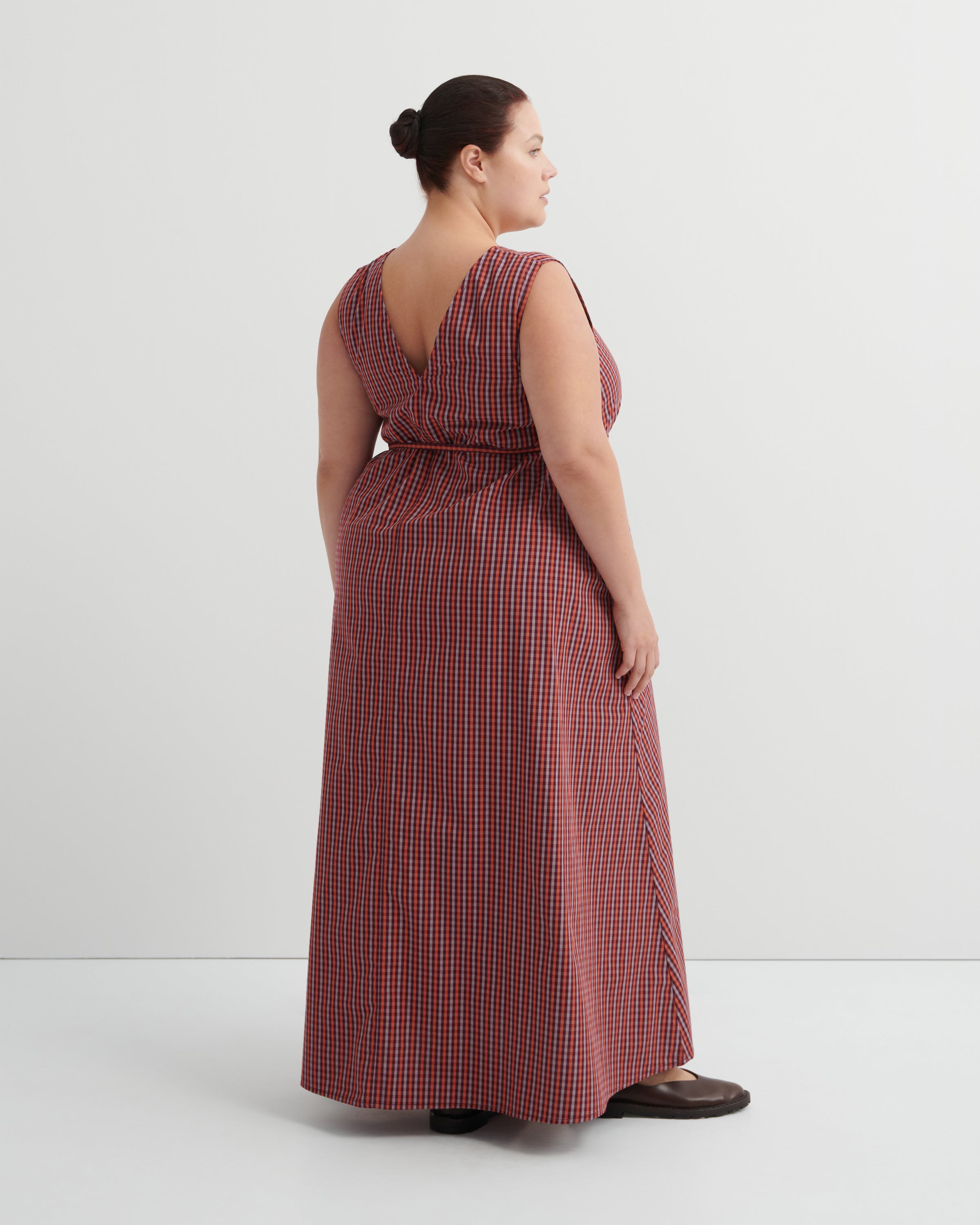 Kowtow - Belle Dress - Maroon Check
