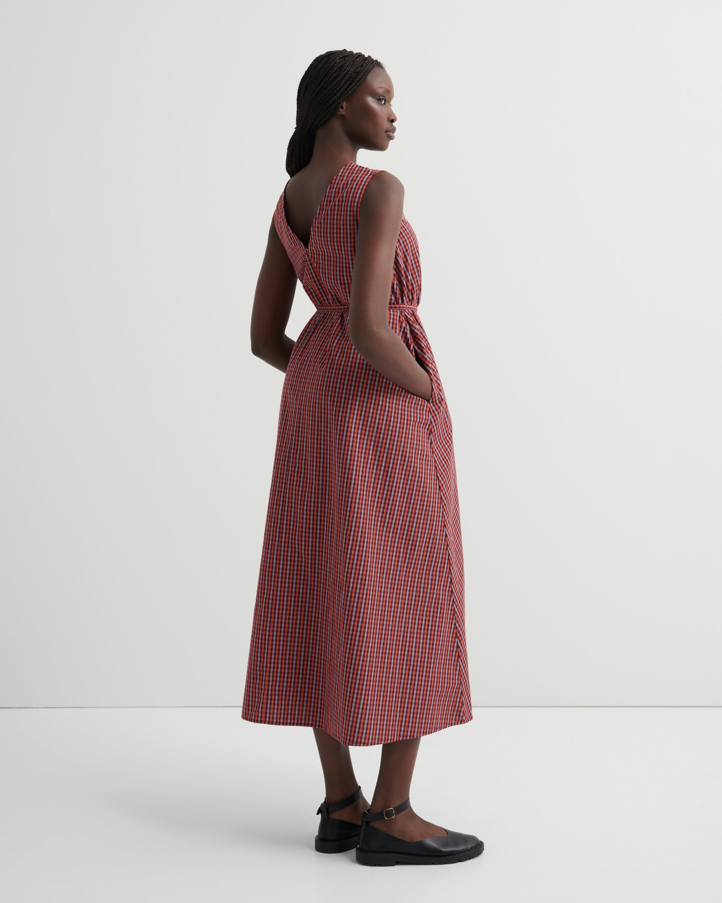 Kowtow - Belle Dress - Maroon Check
