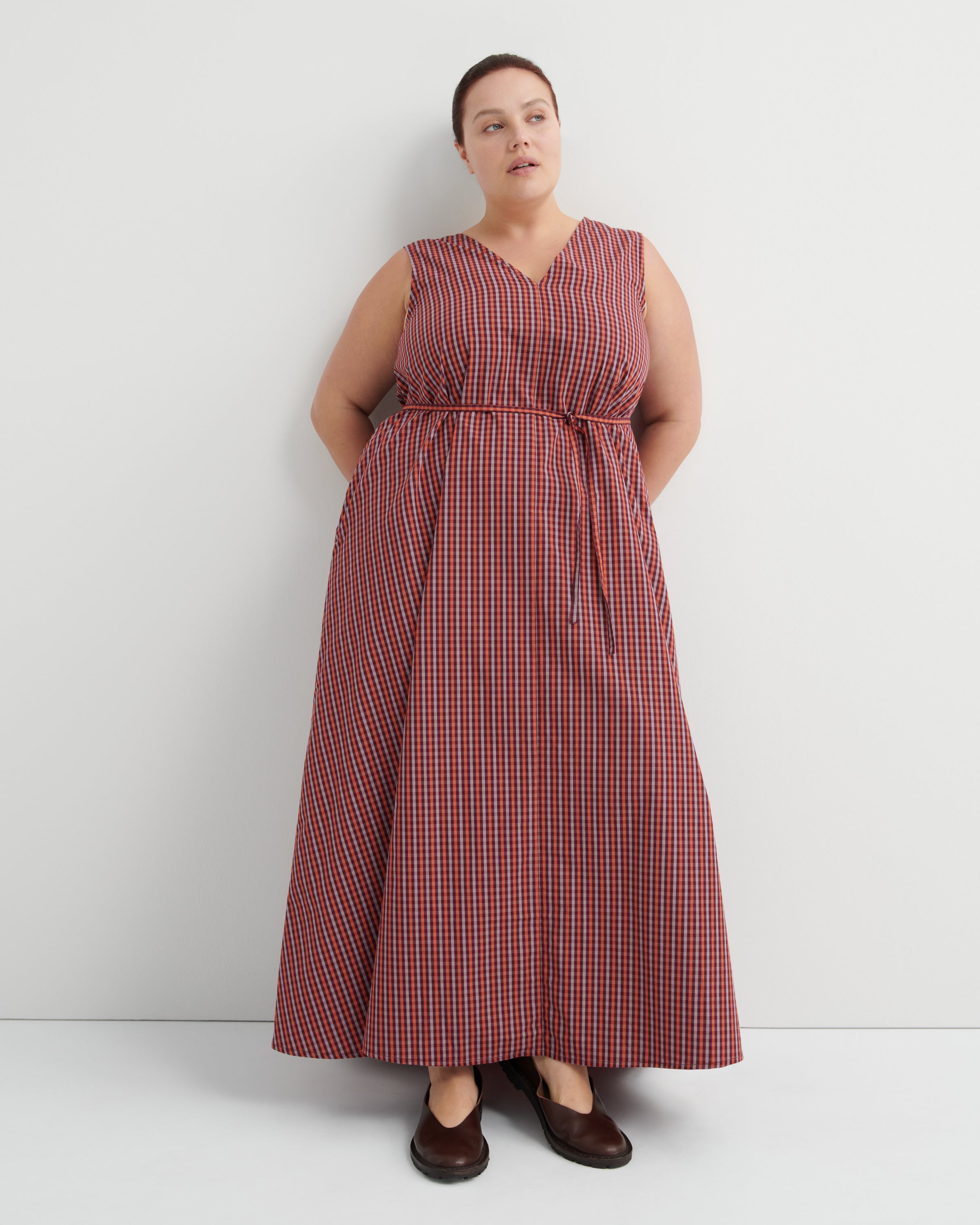 Kowtow - Belle Dress - Maroon Check