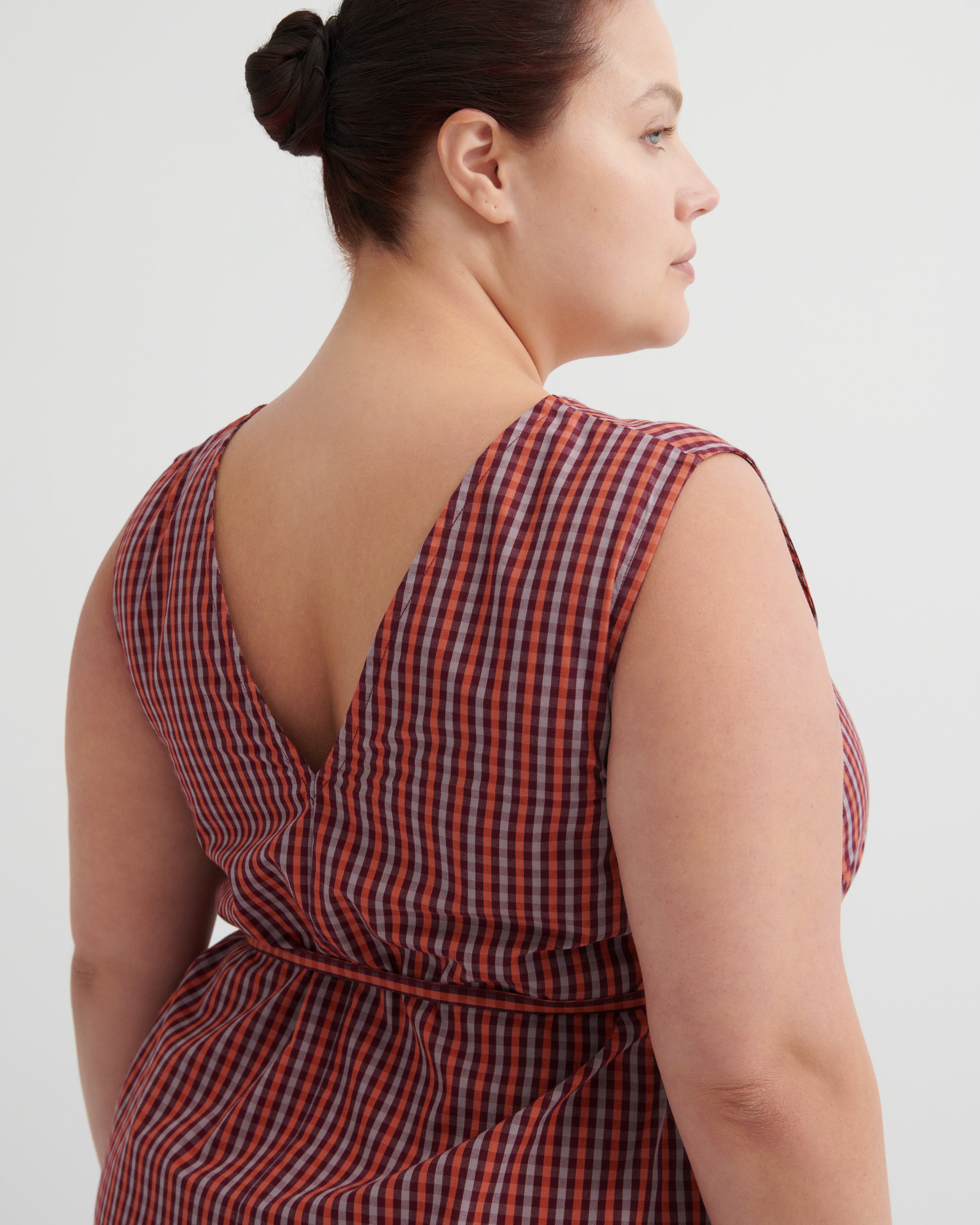 Kowtow - Belle Dress - Maroon Check