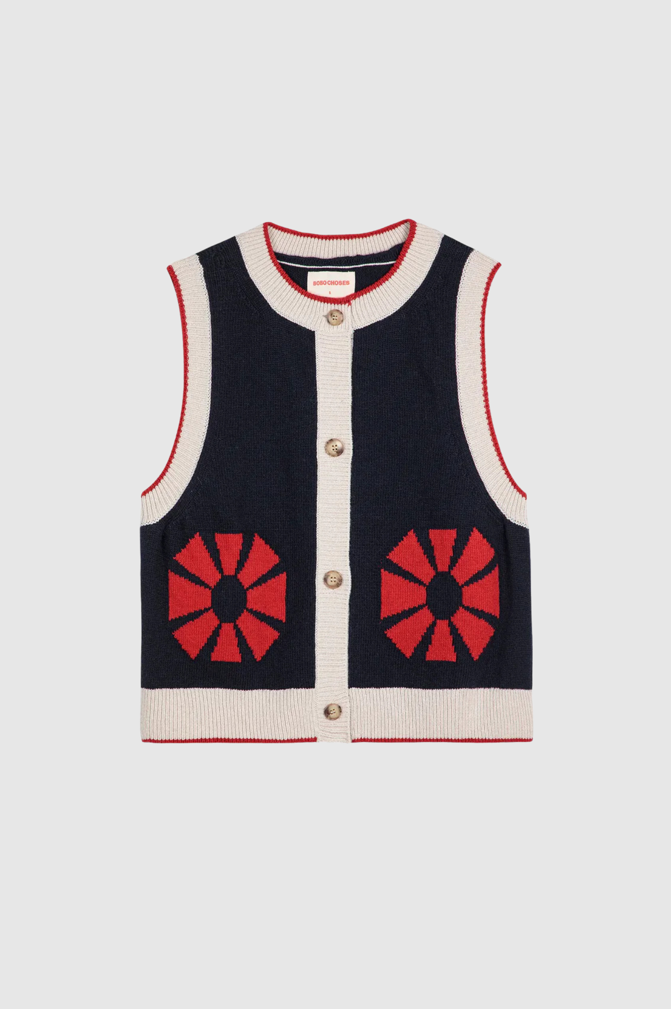 Bobo Choses - Flower knitted vest