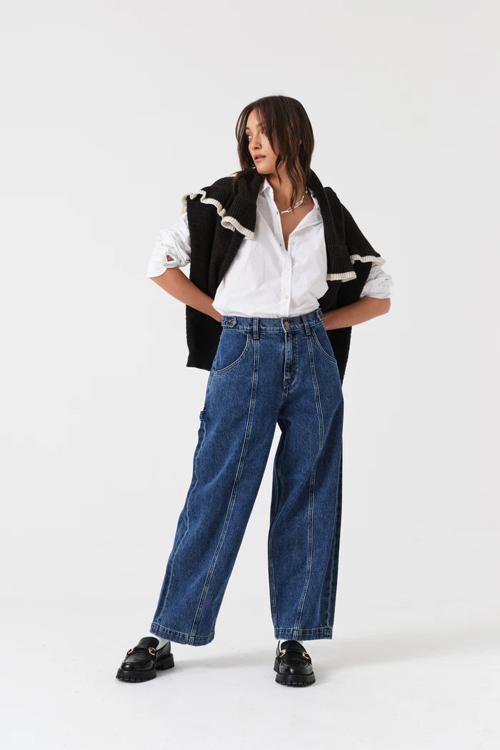 Seventy + Mochi - Cami Wide Barrel Leg Jean - Phoenix