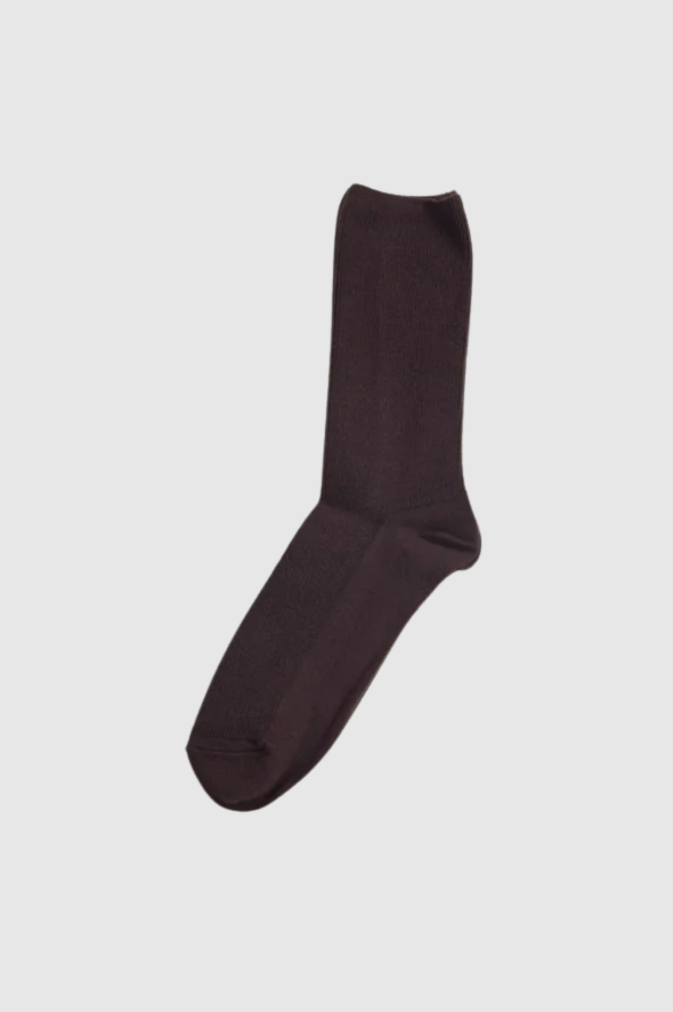 Common Garden - Fine Ribbed Cotton Socks - Dark Chocolate