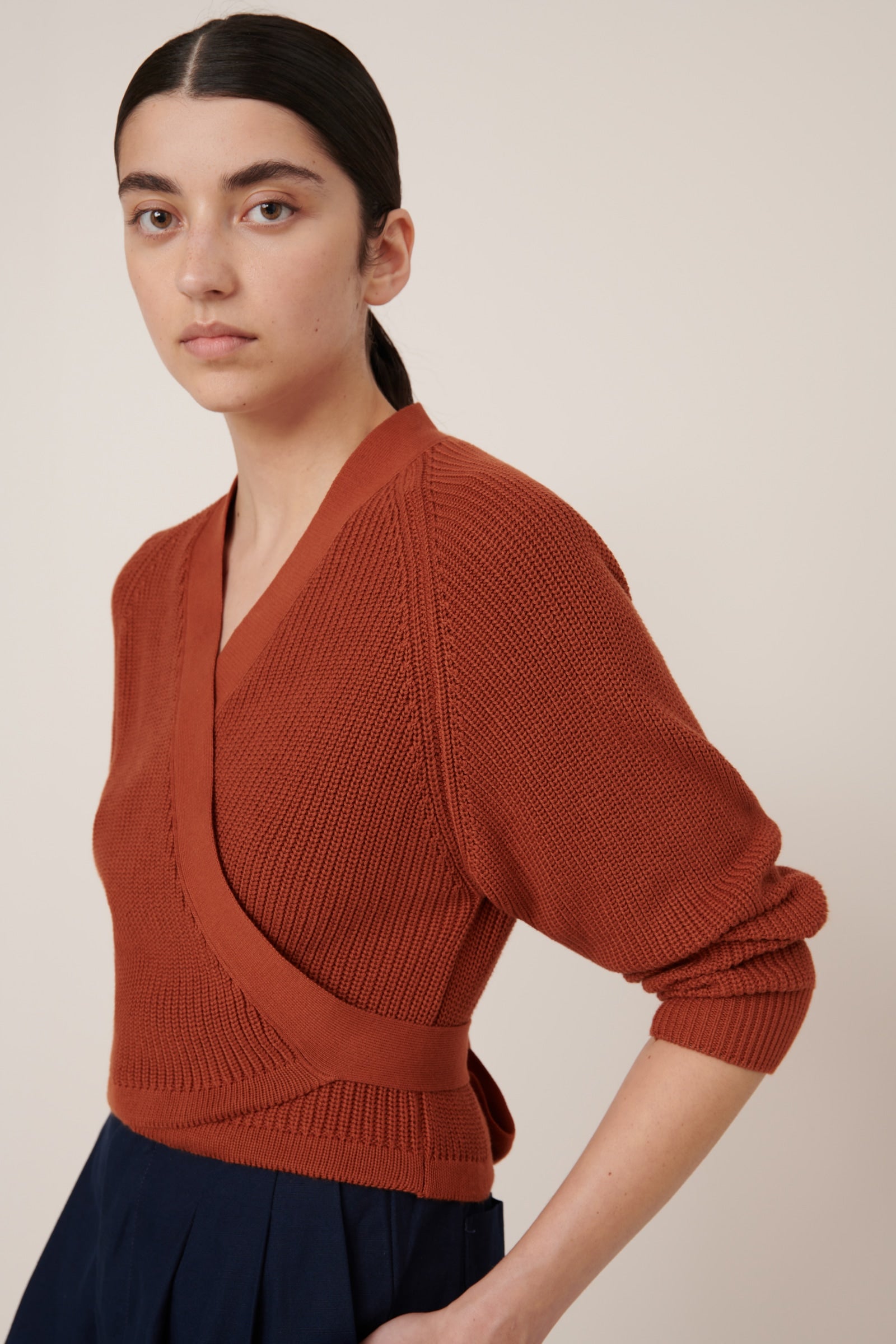 Kowtow - Composure Cardigan - Clay Red