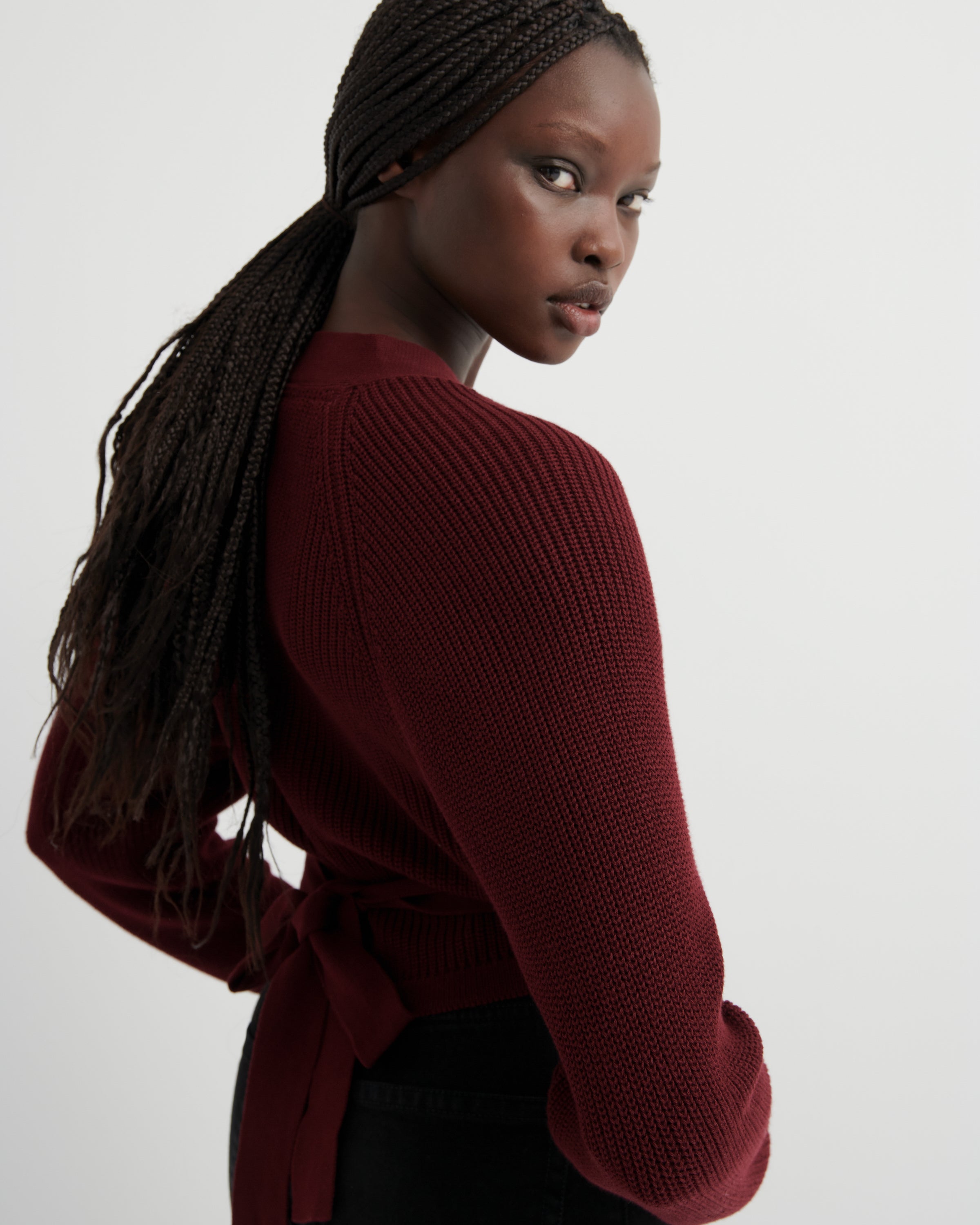 Kowtow - Composure Cardigan - Maroon