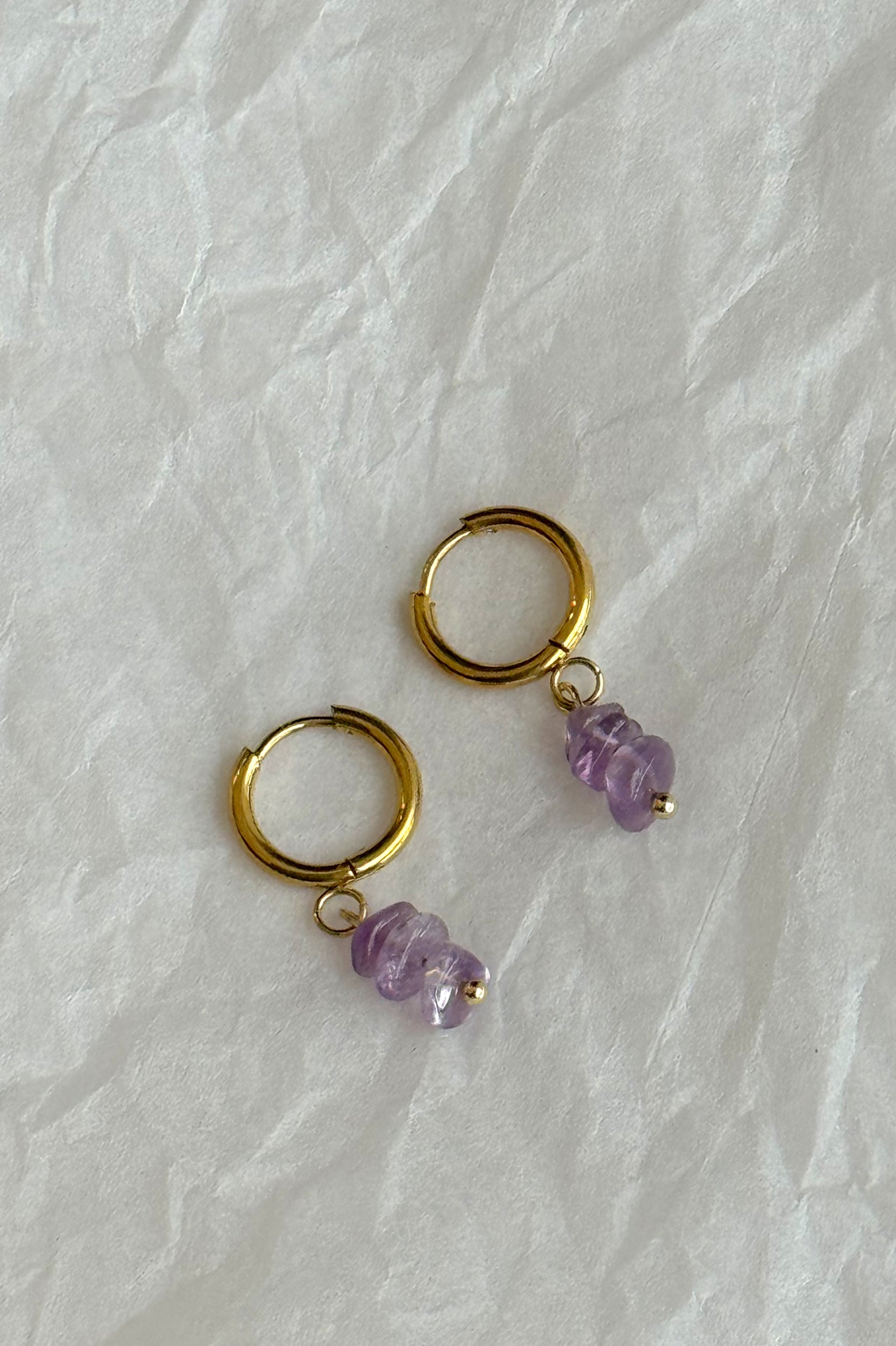 Fi Jewellery - Gemstone Huggies - Lilac