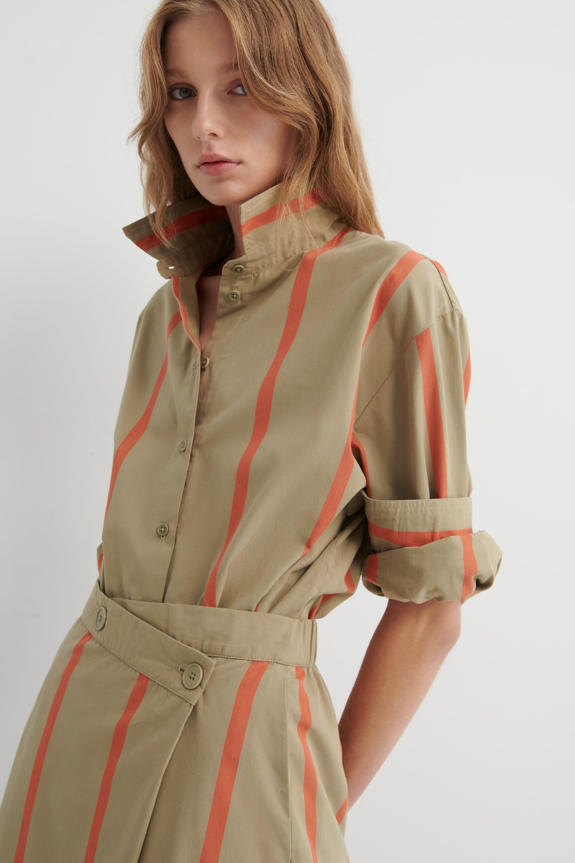 Kowtow - Fold Skirt - Nasturtium stripe