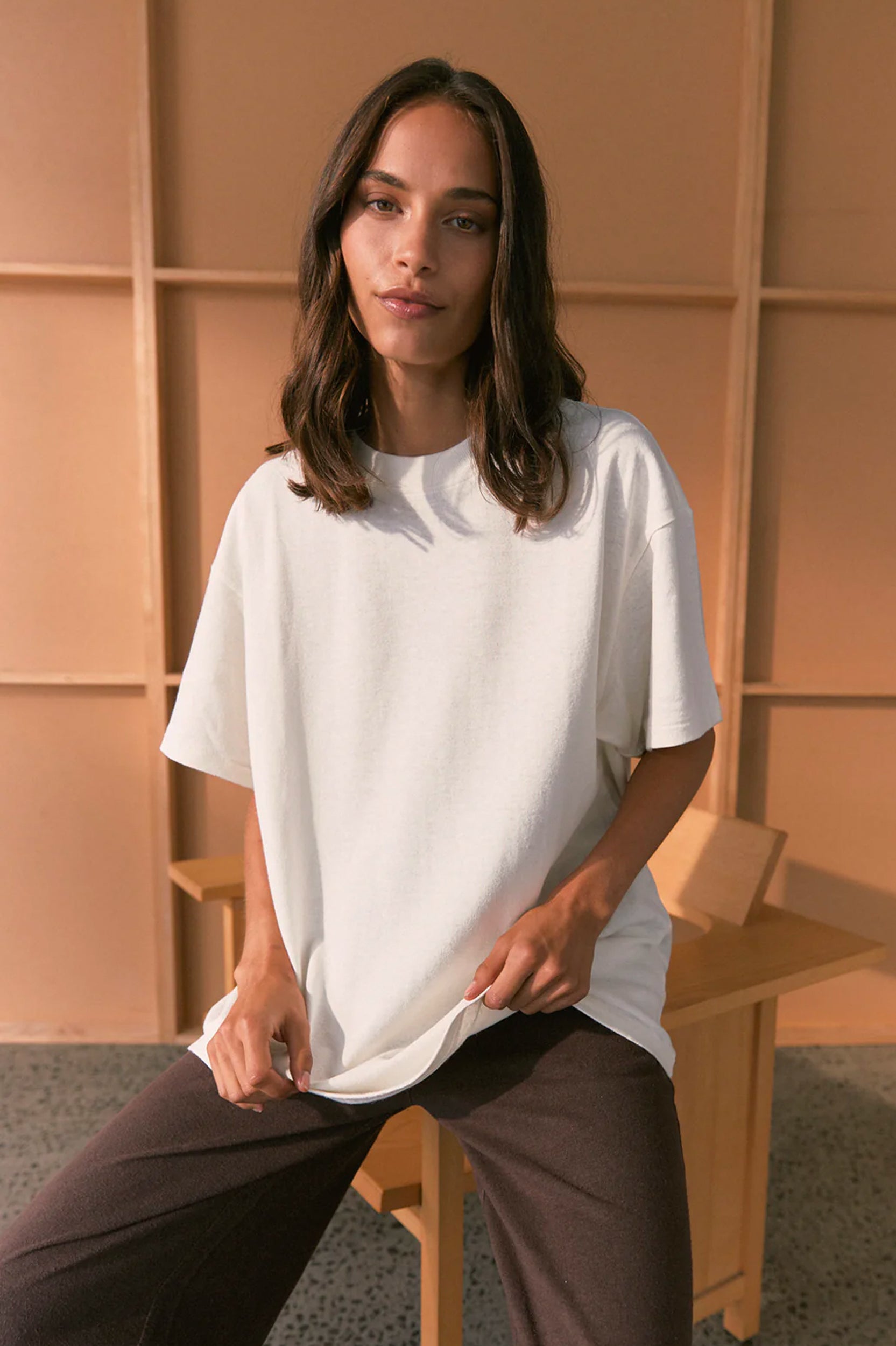 Commoners - Hemp Jersey Boy Tee - Rice White