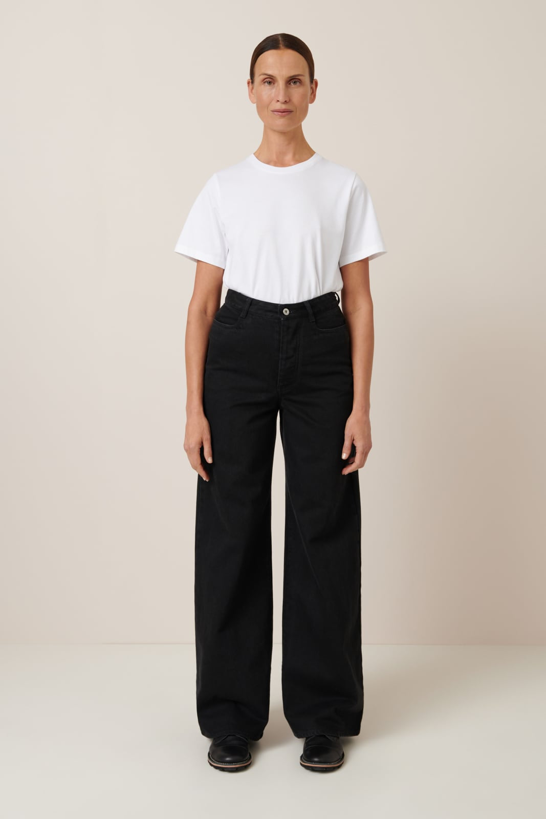 LAST ONE | Kowtow - High Puddle Jeans - Black Denim