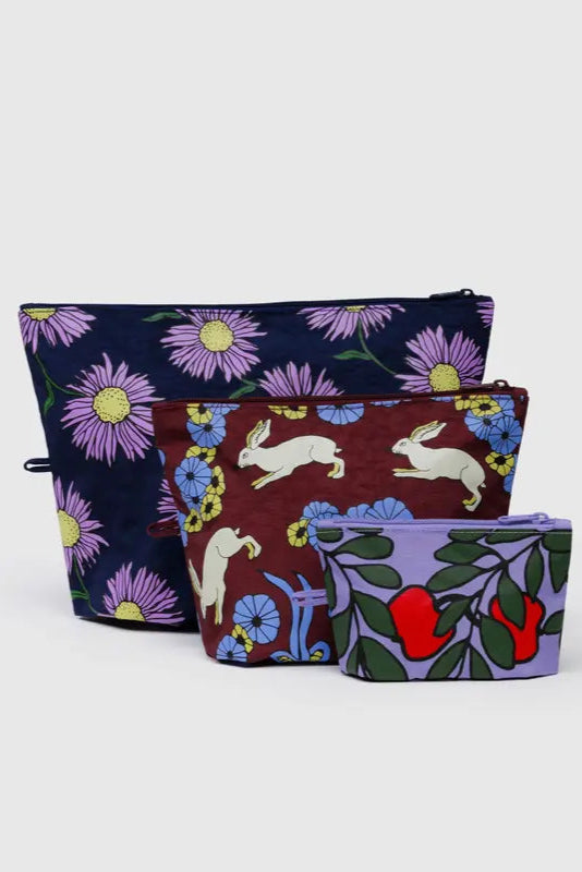 Baggu - Go Pouch Set - Night Orchard