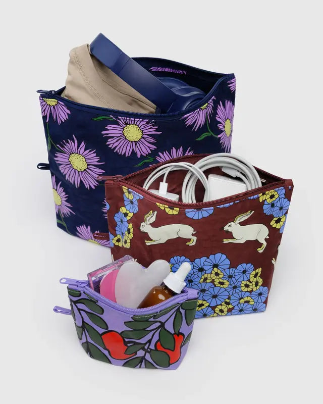 Baggu - Go Pouch Set - Night Orchard