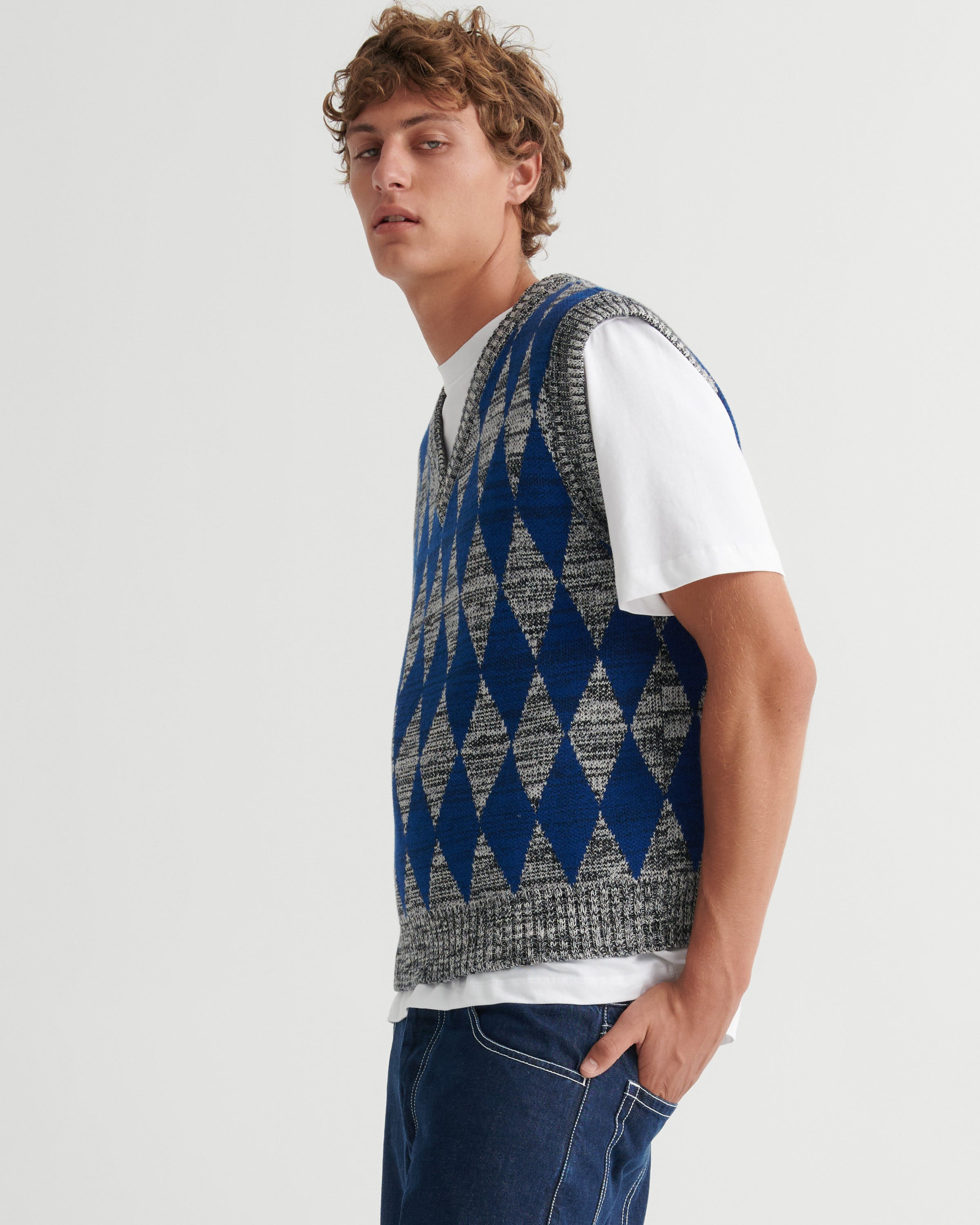 Kowtow - Jarman Vest - Diamond Jacquard