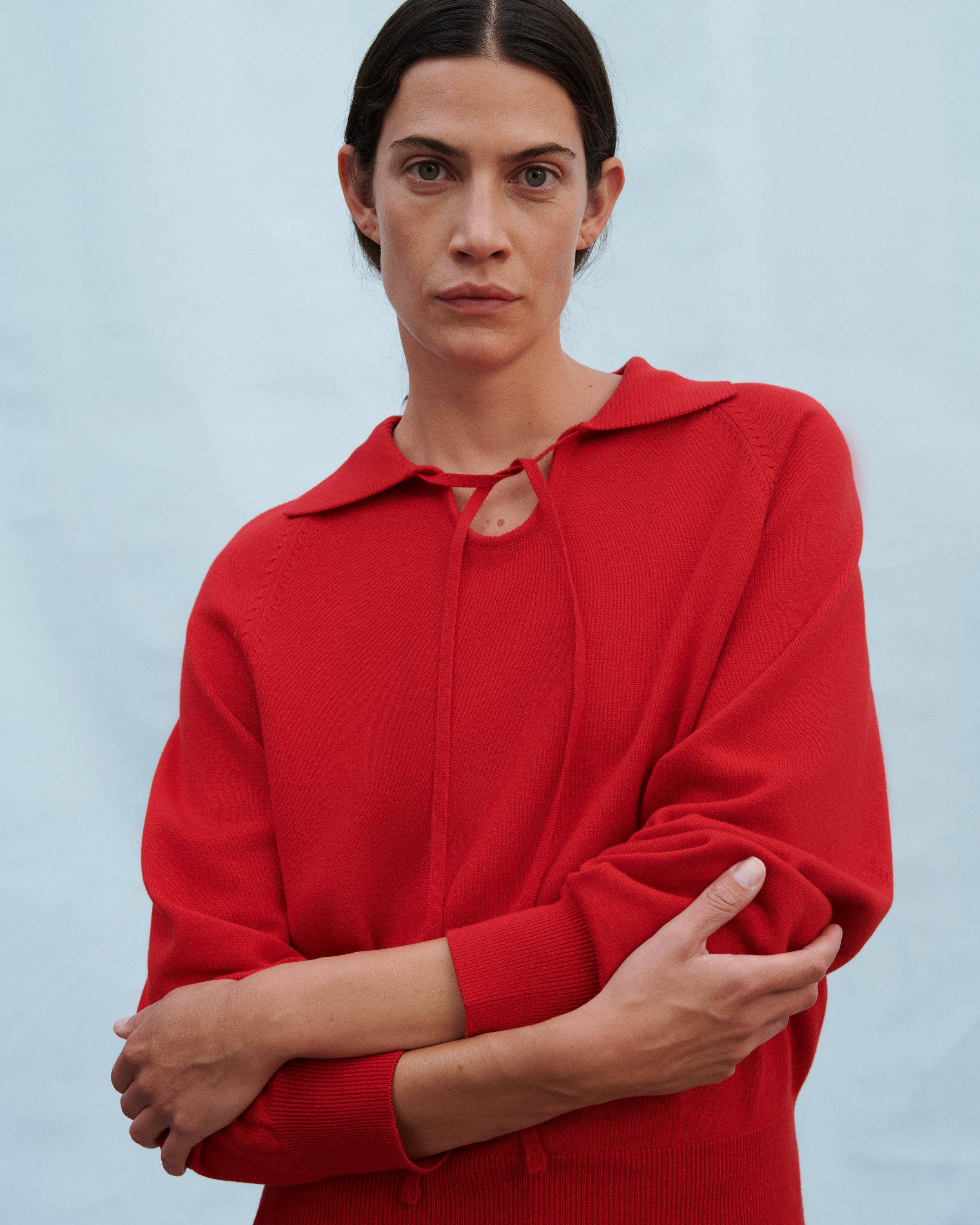 Kowtow - Keyhole Jumper - Poppy Red
