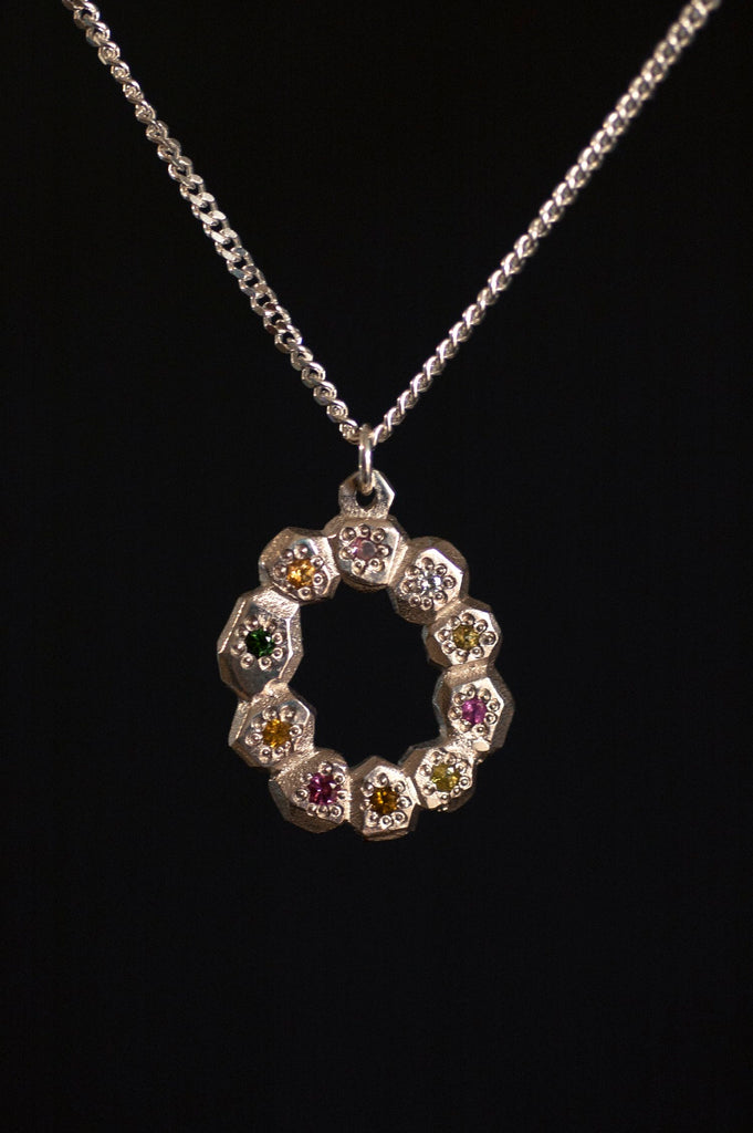 Camille Paloma Walton - Large Daisy Chain Necklace - 14ct Gold Plated Silver + Tourmaline