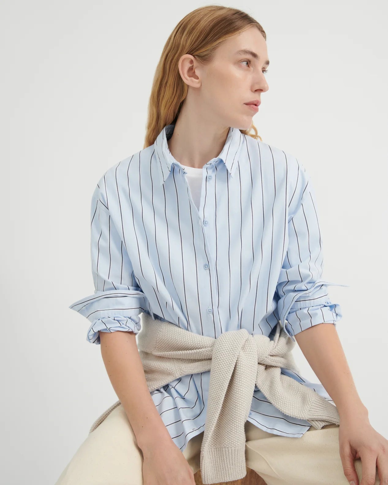 Kowtow - Maker Shirt - Cloud Stripe