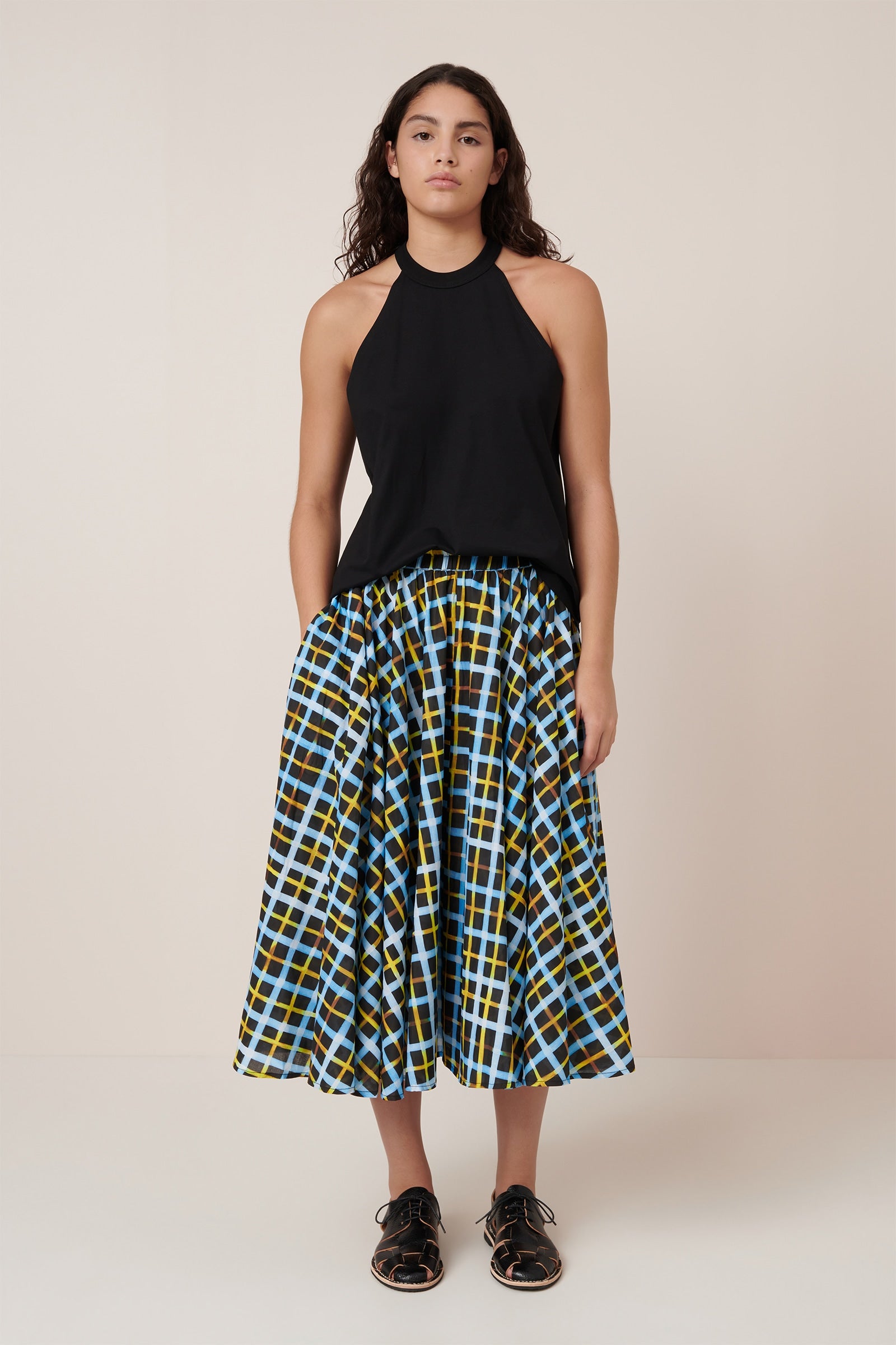 Kowtow - Motion Skirt - Neon Tartan